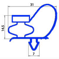 GASKET MAGNETIC SNAP   FAGOR   BAR =2000MT  YY22