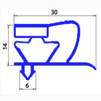 GUARNIZIONE MAGNETICA A INCASTRO 1950X870MM O.D. YY26