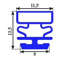 GUARNIZIONE MAGNETICA AD INCASTRO BARRA 2,5MT YY31