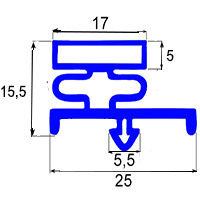 GUARNIZIONE MAGNETICA A INCASTRO 697X900MM QQ16