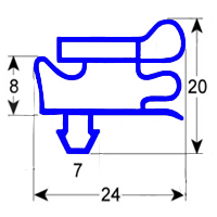 GUARNIZIONE MAGNETICA A INCASTRO 595X1615 QQ18