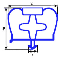 MAGNETIC SNAP IN GASKET 660X1420mm YY29