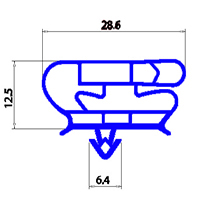 MAGNETIC SNAP IN GASKET 371X661mm P1500 (YY28)