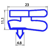 MAGNETIC SNAP IN GASKET 410X660MM O.D. XX3