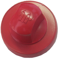 KNOB RED PAINTED 8X6, 5