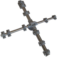 WASH ARM CENTRE WITH 2 WASH ARMS/2 RINSE ARMS