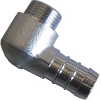 RACCORDO OTTONE PORTA GOMMA 3/8 M CURVO