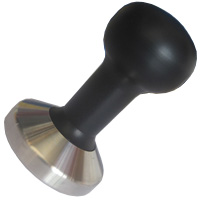 TAMPER "ESPRESSOTECNICA" D58 mm DISK STAINLESS STEEL ALUMINUM HANDLE-BLACK