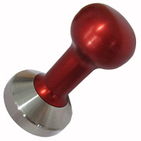 PRESSINO ESPRESSO TECNICA D.53 mm DISCO INOX IMPUGNATURA ROSSA