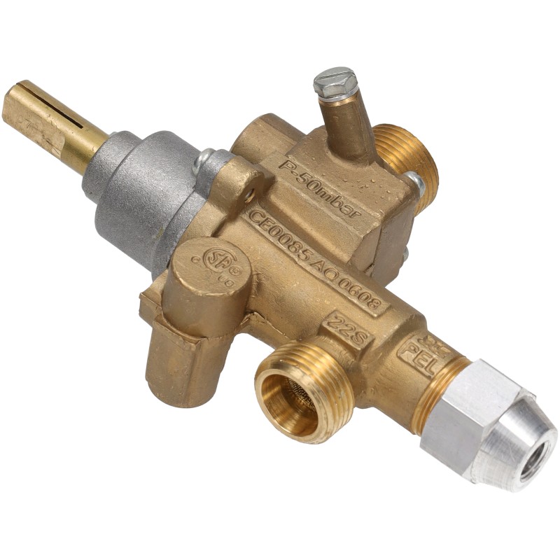 VALVED GAS COCK 22S VERTICLA FLANGE
