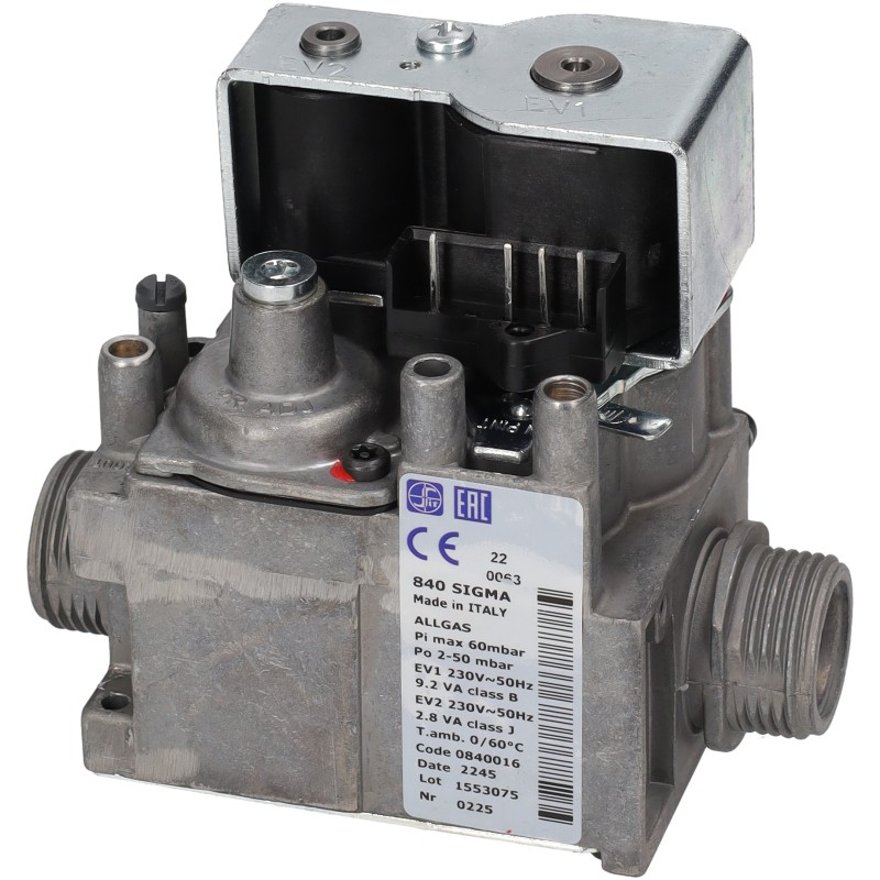VALVE SIGMA 840 MM, LA NO, 230V 50 Hz B + J, NO PILOT