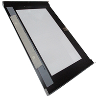 ASSIEME SILICONATURA VETRO ESTERNO + PIANTONI PORTA PER FORNO  MODD. 4T