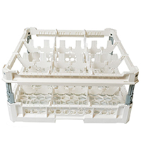 BASKET 50X50 GLASSES 3X3 PLACES KIT 3 HEIGHT 120-240mm WHITE