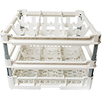 BASKET 50X50 GLASSES 3X3 PLACES KIT 4 HEIGHT 240-360mm WHITE
