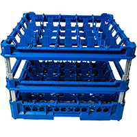 BASKET 50X50 GLASSES 5X5 PLACES KIT 4 HEIGHT 240-340mm BLUE