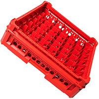 BASKET 50X50 GLASSES 7X7 PLACES KIT 2 HEIGHT 65-120mm RED