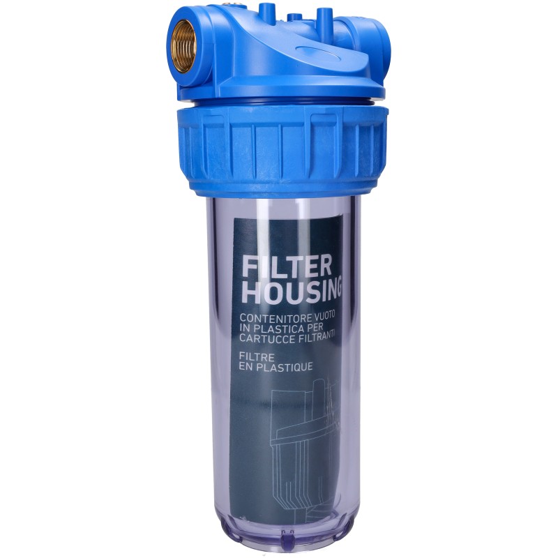 "Contenitore filtri in plastica vaso trasparente 3P Mod.FS3P