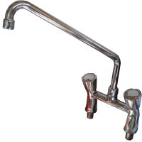RUBINETTO MISCELATORE BIFORO DA  BANCO CANNA 300MM