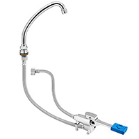 KIT RUBINETTO A PEDALE A PAVIMENTO CON BOCCA EROGAZIONE GIREVOLE 180mm